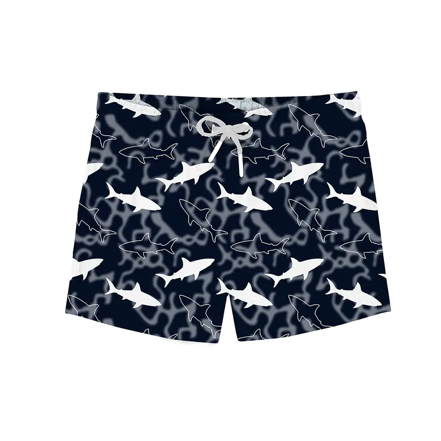 Big White Badeshorts Jr 104-110cm Slipstop | Svart/Hvit/Grå | Polyester 