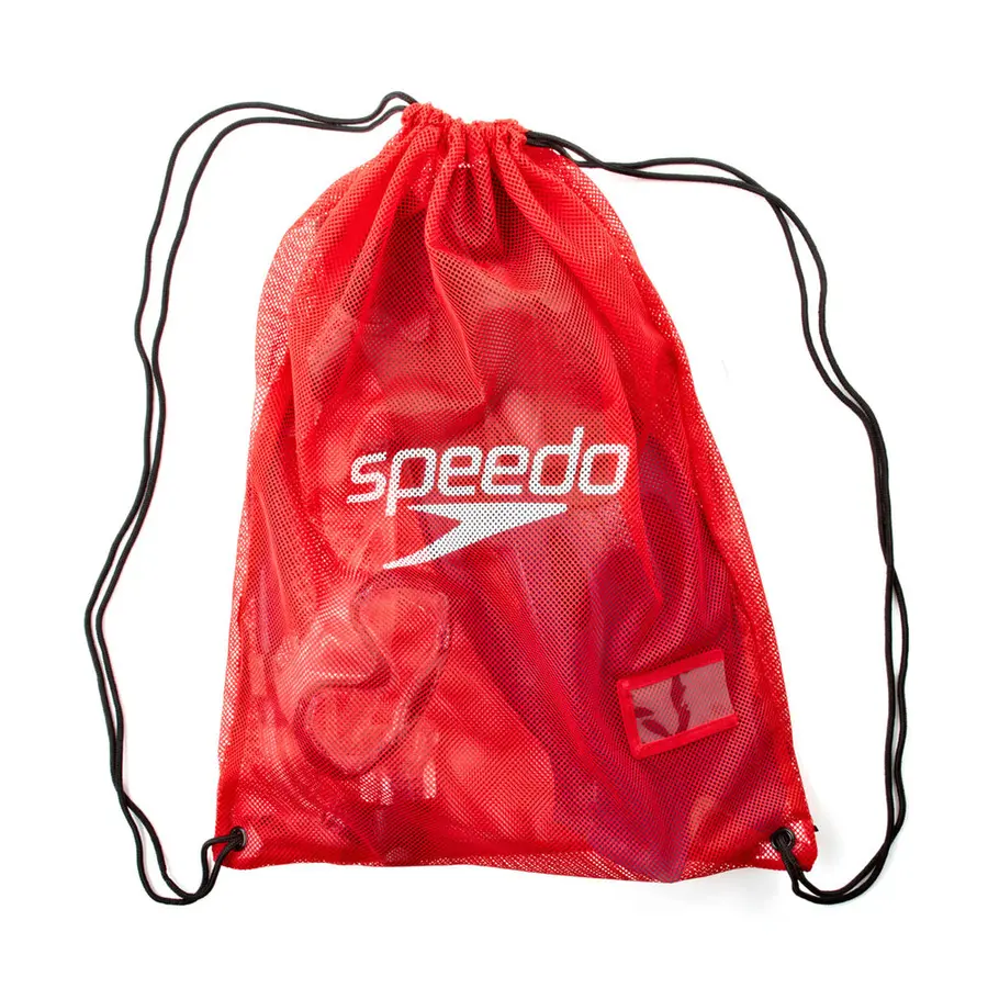 Speedo Equipment Mesh Bag Svømmebag Rød oppbevaringspose 