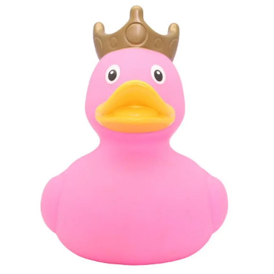 Badeand Stor | 23 cm | rosa Ekstra stor badeand med krone 