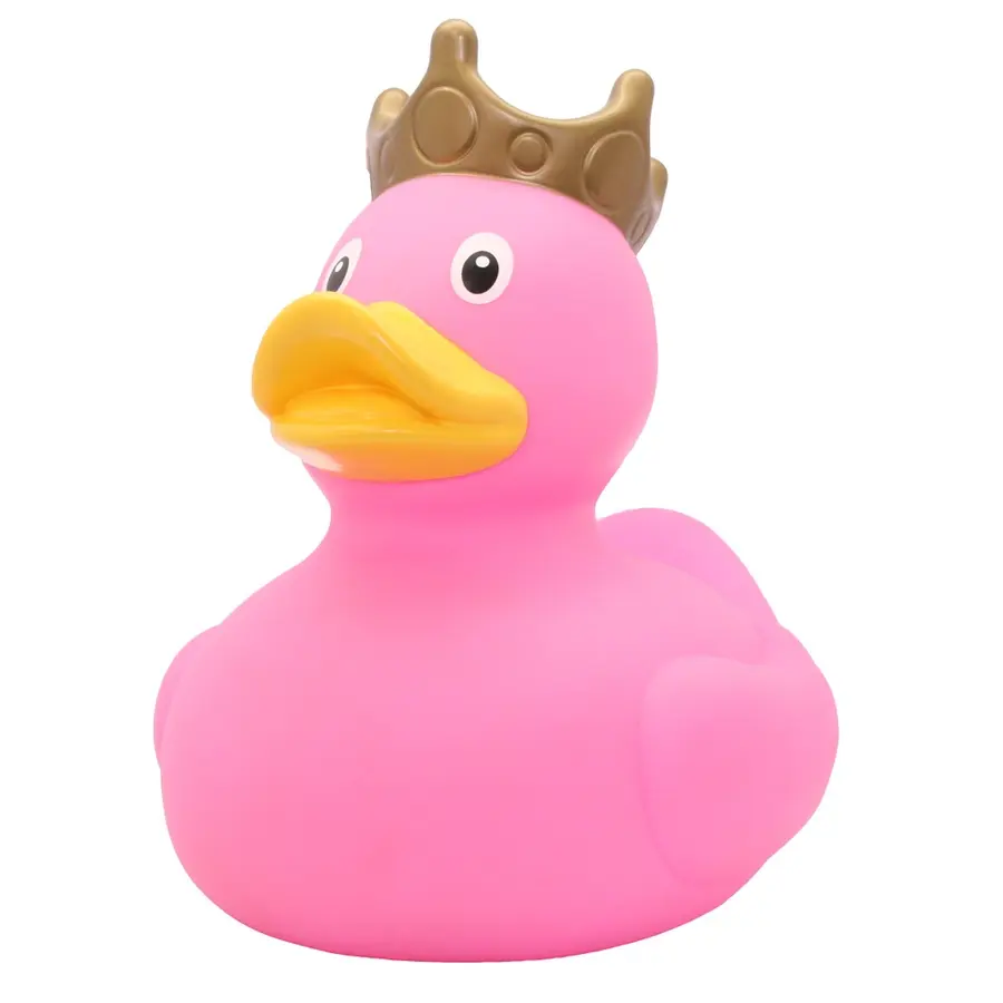 Badeand Stor | 23 cm | rosa Ekstra stor badeand med krone 