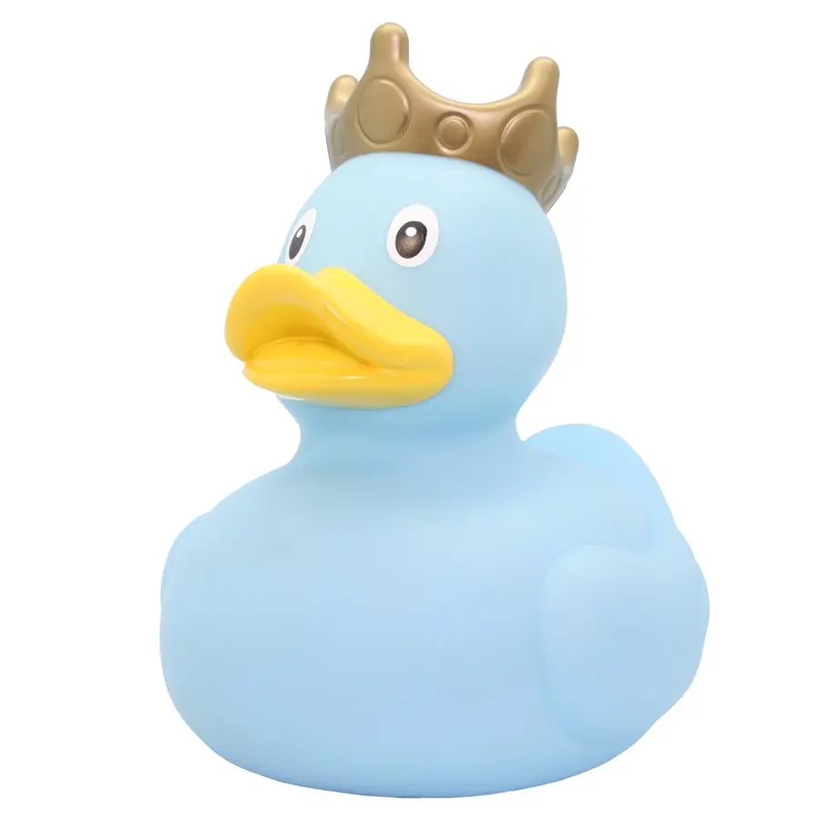 Badeand Stor | 23 cm | blå Ekstra stor badeand med krone 