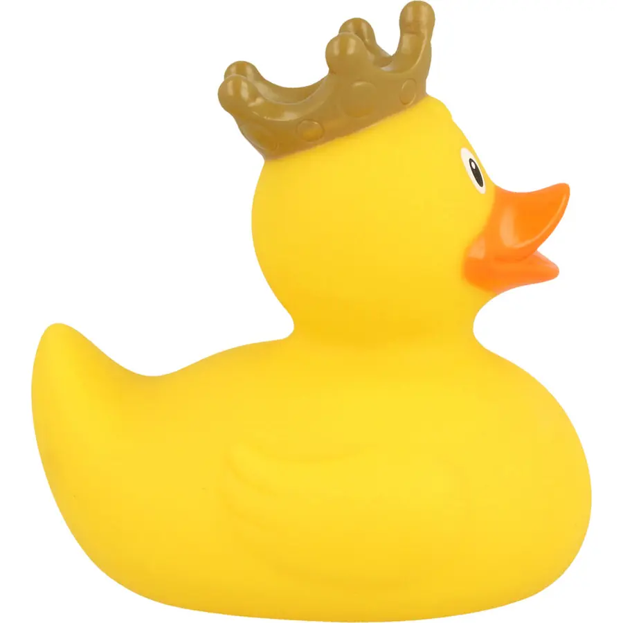Badeand Med Krone Gul 