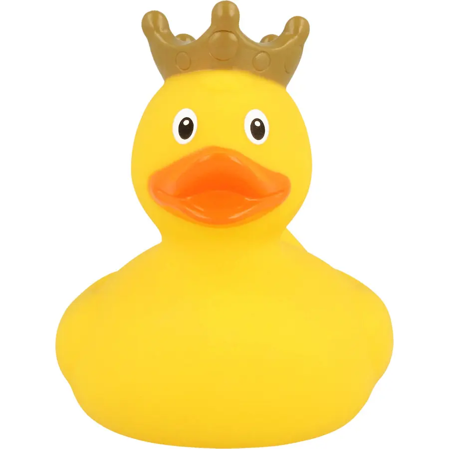 Badeand Med Krone Gul 