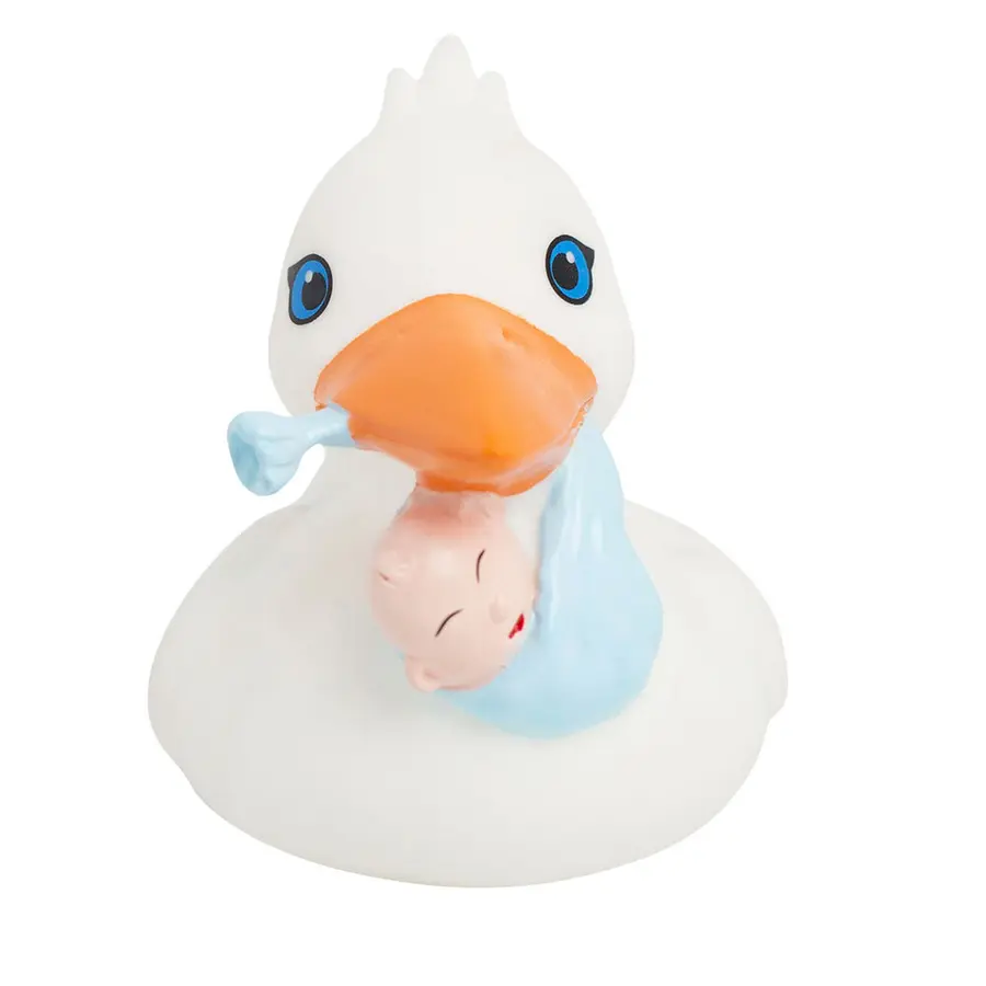 Badeand Stork med Baby 