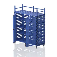Oppbevaringsskap med topphylle Mega Blå | 176 x 76 x 227 cm