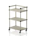 Oppbevaringshylle med hjul | Beige 92x60x148 cm | Flyttbar hylle til våtrom