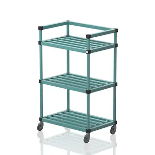 Oppbevaringshylle med hjul 92x60x148 cm | Flyttbar våtromshylle