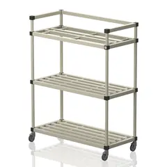 Oppbevaringshylle med kroker | Beige 177 x 138 x 60 cm
