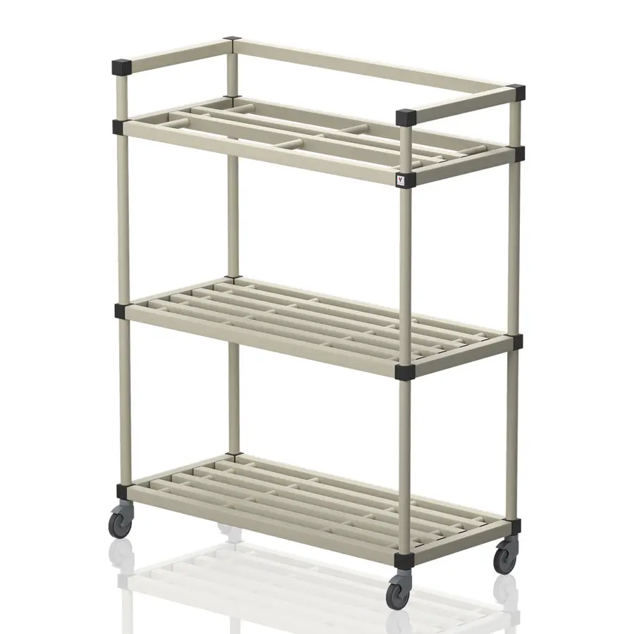 Oppbevaringshylle med kroker | Beige 177 x 138 x 60 cm 