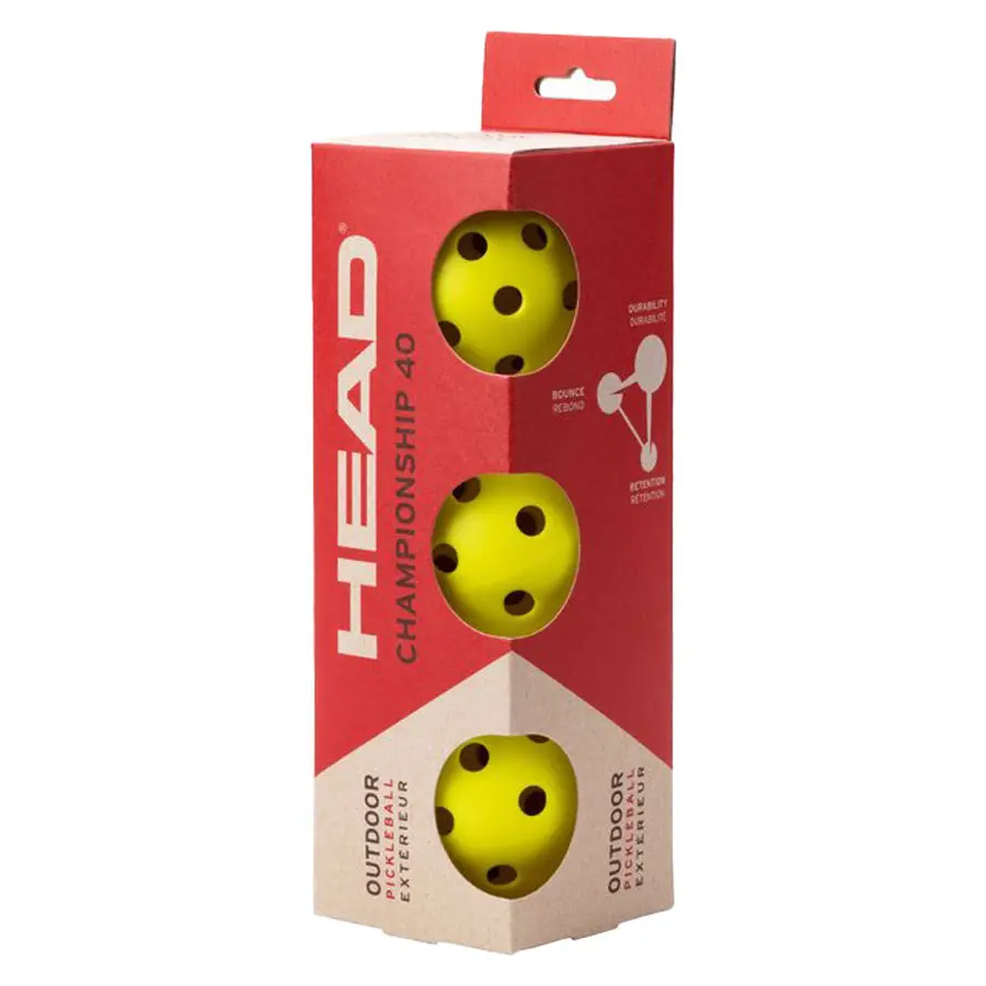 Pickleball Head Championship 40 3 stk. | Fritid 