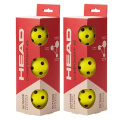 Pickleball Head Championship 40 6 stk. | Fritid