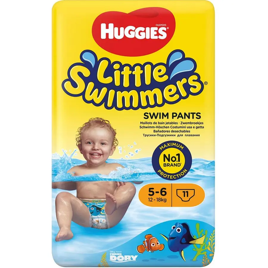 Bleie Huggies - Badebleie/svømmebleie Str. 12-18 kg / 88 bleier 