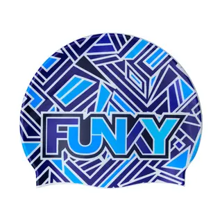 Funky Badehette Silikon | Blue Bits