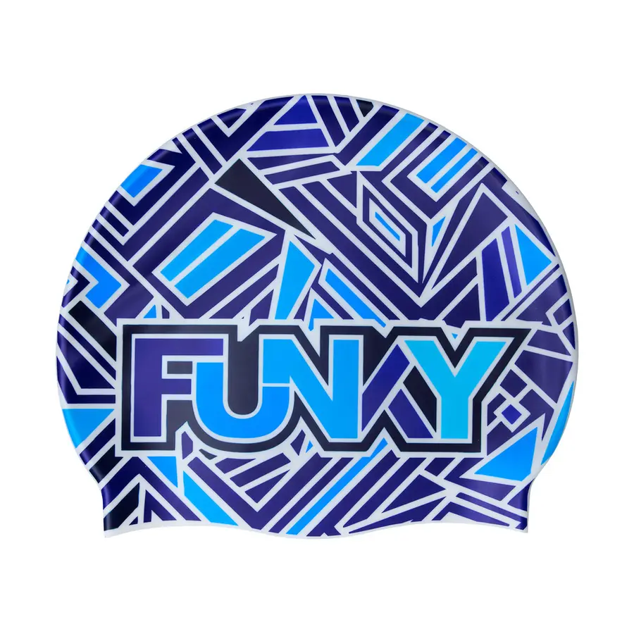 Funky Badehette Silikon | Blue Bits 