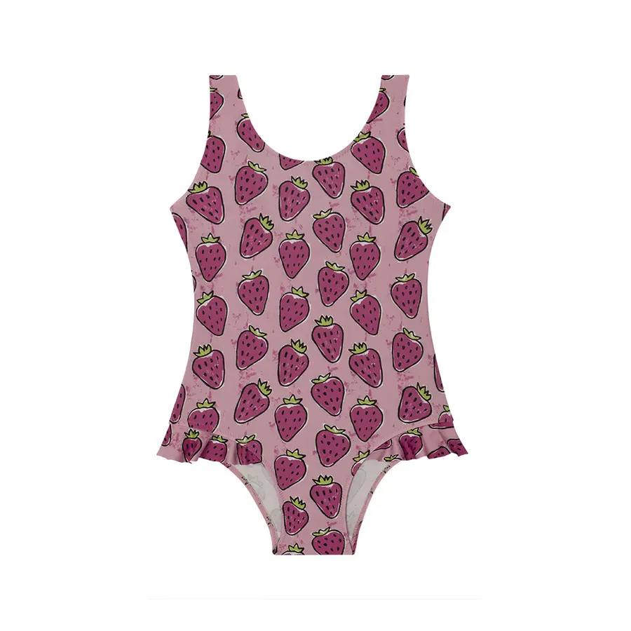 Strawberry Badedrakt 128-134cm Slipstop | Rosa | Polyester/Elastan 
