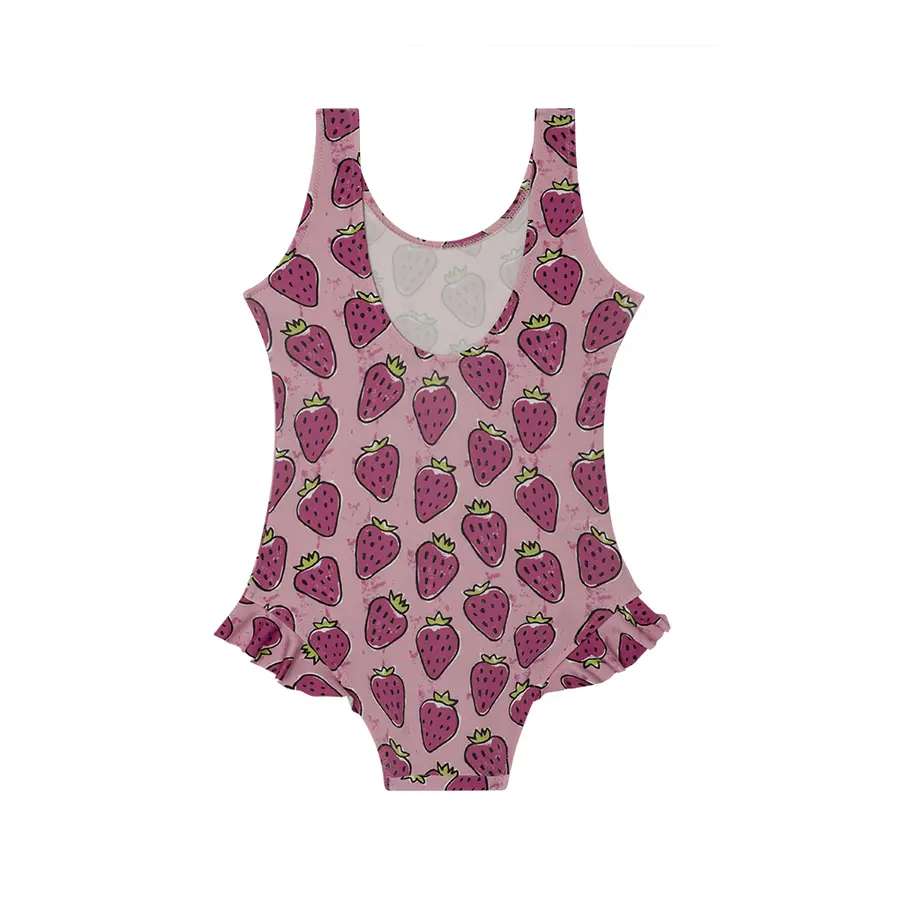 Strawberry Badedrakt 128-134cm Slipstop | Rosa | Polyester/Elastan 