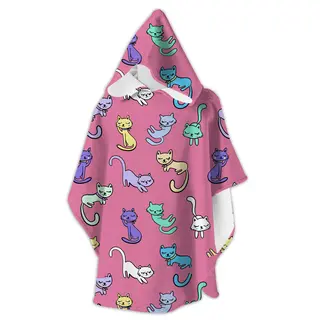Badeponcho Kitties Badehåndkle barn | Onesize 2-8 år