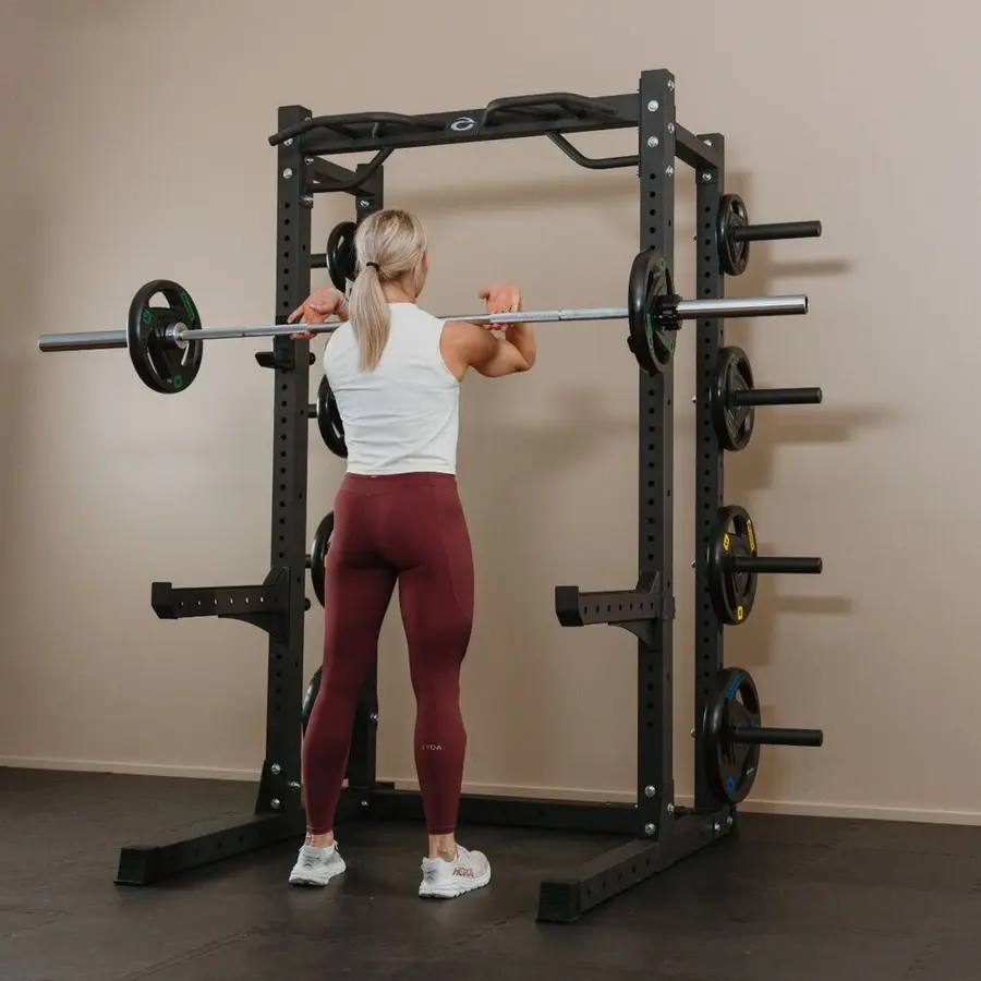 Half Rack Abilica HR 550 med lagring Stativ for treningssenter og hjemmebruk 