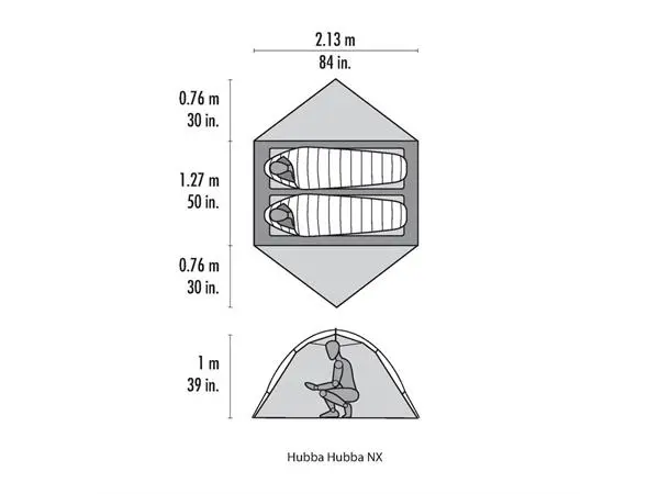 MSR Hubba Hubba NX Telt 2 2 personer | 3 sesongs telt 