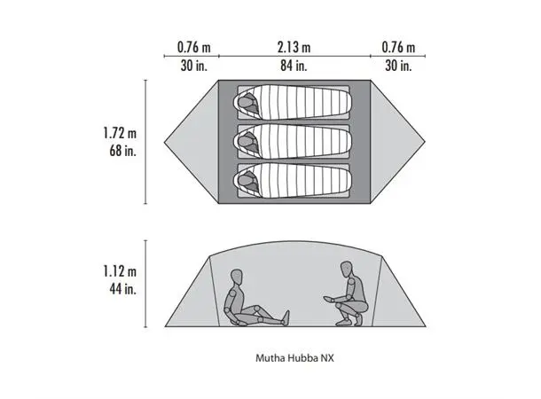 MSR Mutha Hubba NX Telt 3 3 personer | 3 sesongs telt 