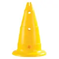 Markeringskjegler med hull | 50 cm 2 stk gule kjegler