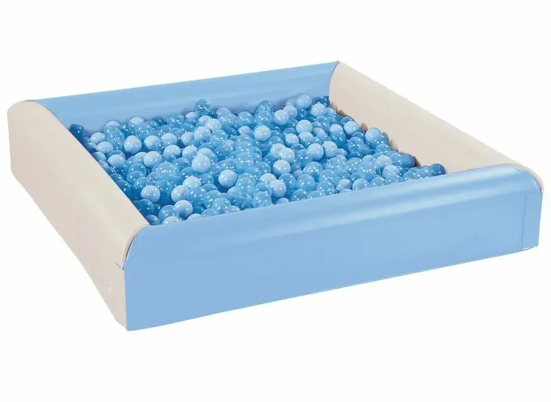 Ballbasseng Kvadrat 190x37 cm Blå | Ftalatfri | Med baller 
