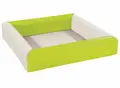 Ballbasseng Kvadrat 190x37 cm Limegrønn | Ftalatfri | Med baller