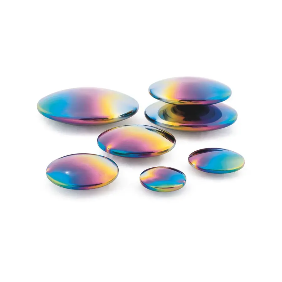 Reflekterende speilsteiner Flerfarget Sett med 7 stk. 