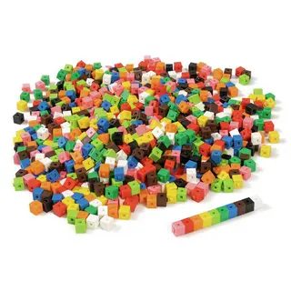 Tallkuber 1000 stk. Centikuber på 1x1x1 cm