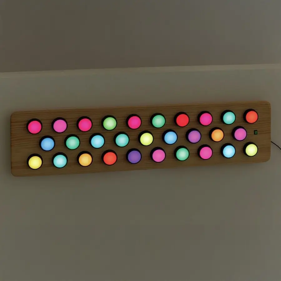 Aktivitetstavle med roterbare LED- lys Visuell | Taktil 