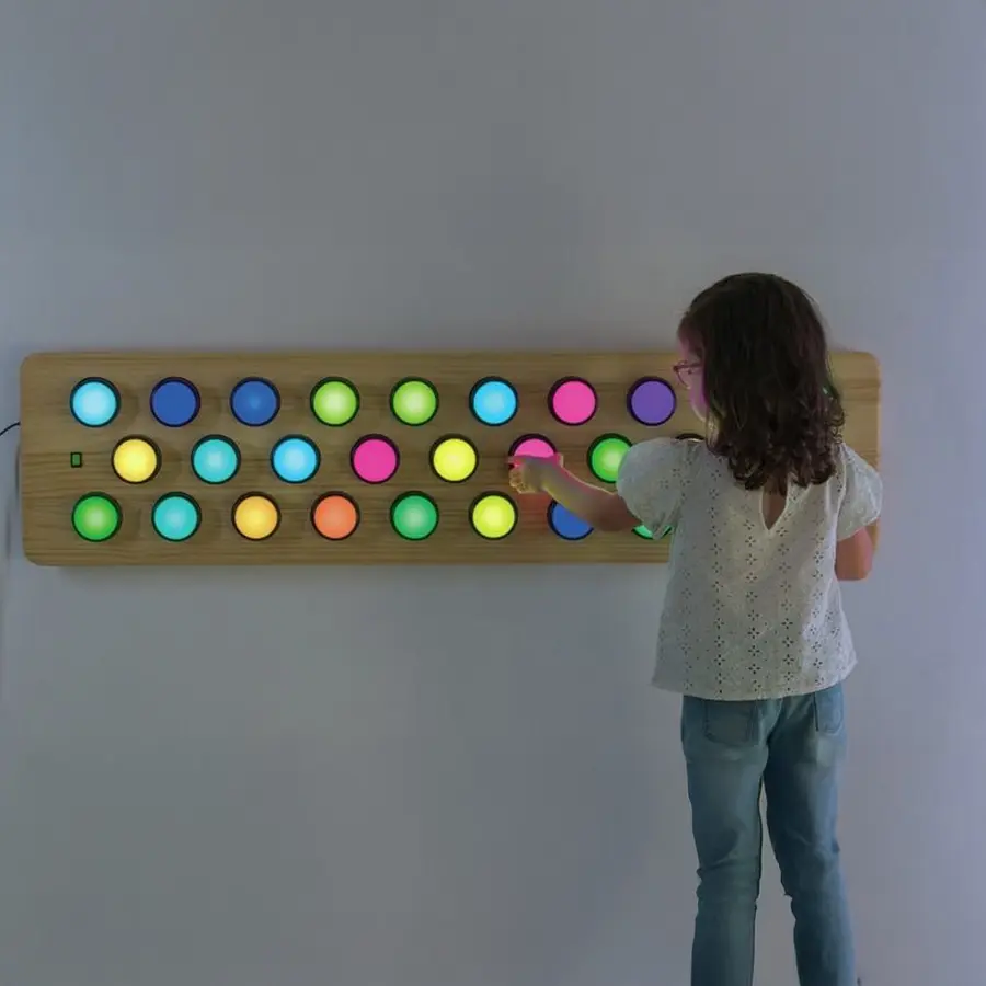 Aktivitetstavle med roterbare LED- lys Visuell | Taktil 