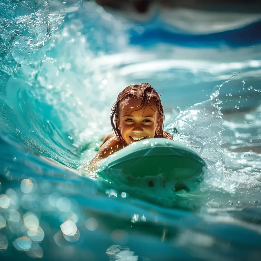 Bodyboard for barn 70 cm Lys blå 